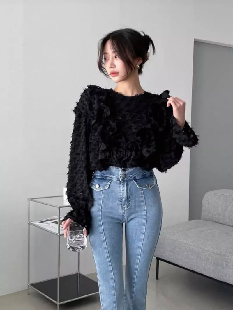 Oneway - Korean Women Fashion - #momslook - Wrinkle Blouse - 2