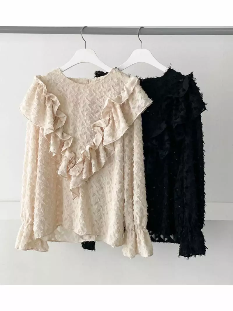 Oneway - Korean Women Fashion - #womensfashion - Wrinkle Blouse - 4