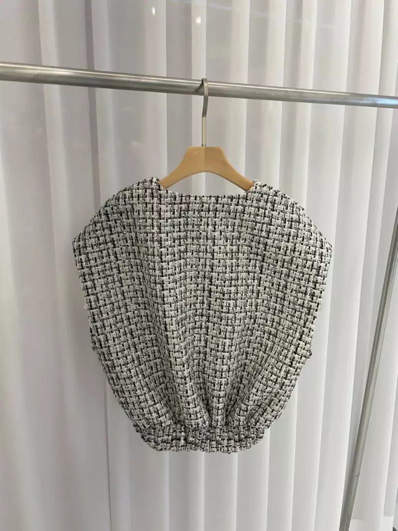 Oneway - Korean Women Fashion - #momslook - Tweed Vest Jacket