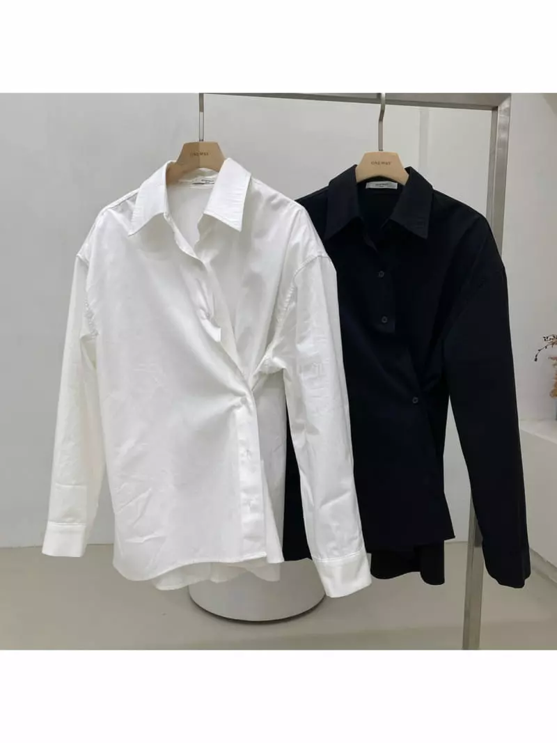 Oneway - Korean Women Fashion - #momslook - Boy Fit Pad Shirt - 3