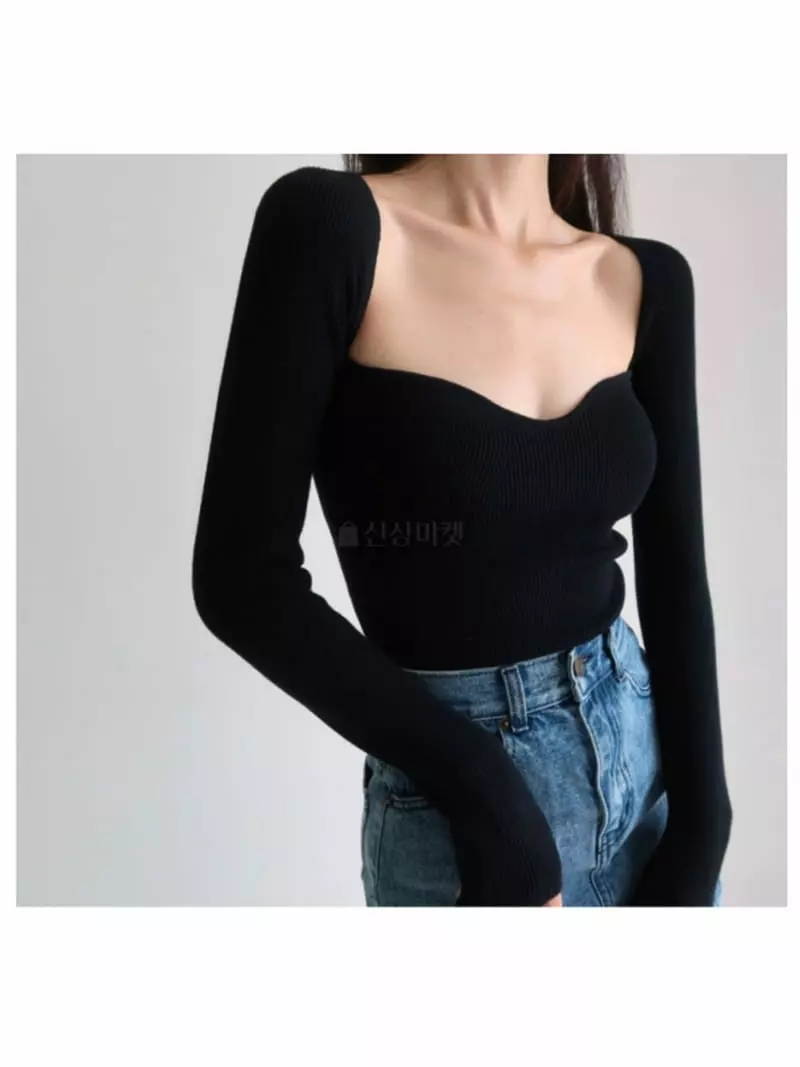 Oneway - Korean Women Fashion - #momslook - Rib Line Tee