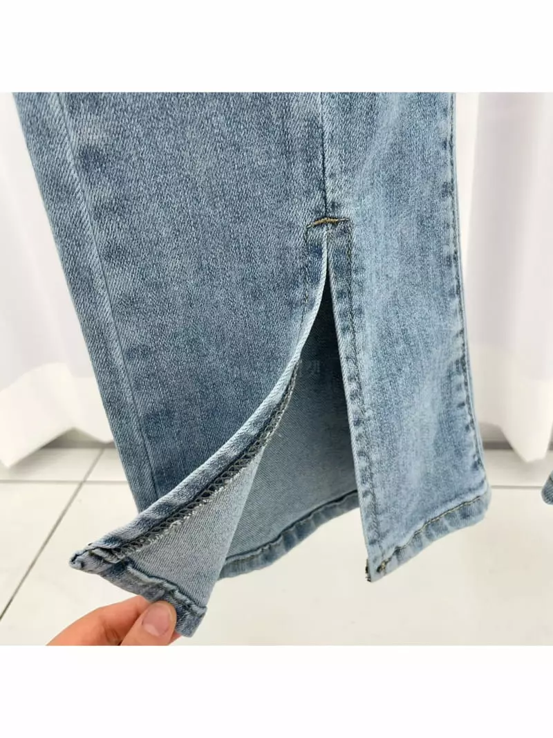 Oneway - Korean Women Fashion - #thelittlethings - Denim Open Skirt - 4