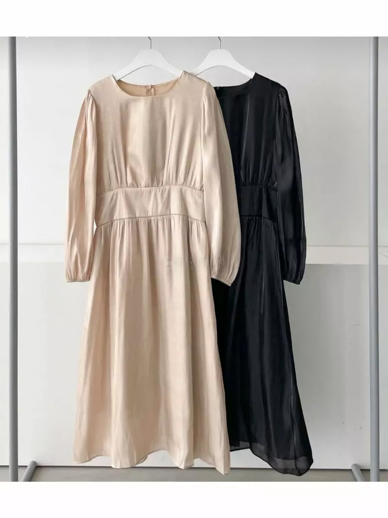 Oneway - Korean Women Fashion - #vintagekidsstyle - Satin One-piece - 4
