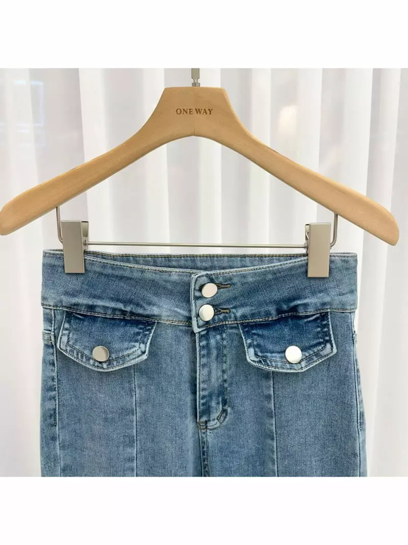 Oneway - Korean Women Fashion - #restrostyle - High Pocket Jeans - 3