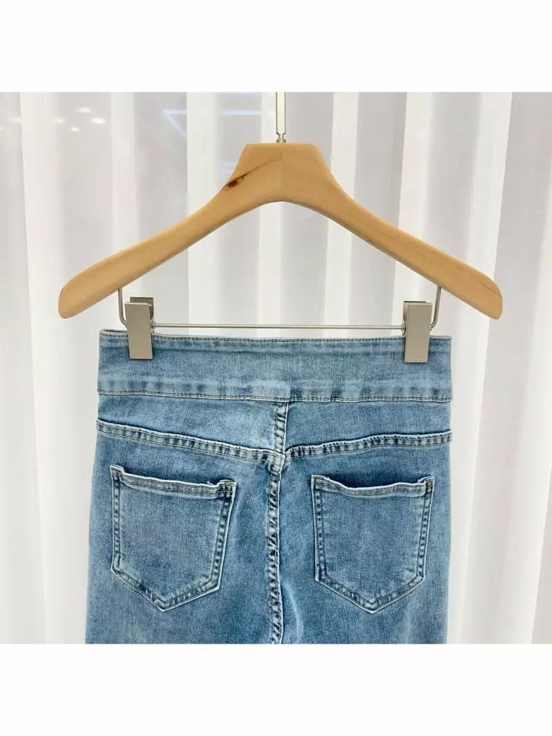 Oneway - Korean Women Fashion - #restrostyle - High Pocket Jeans - 4