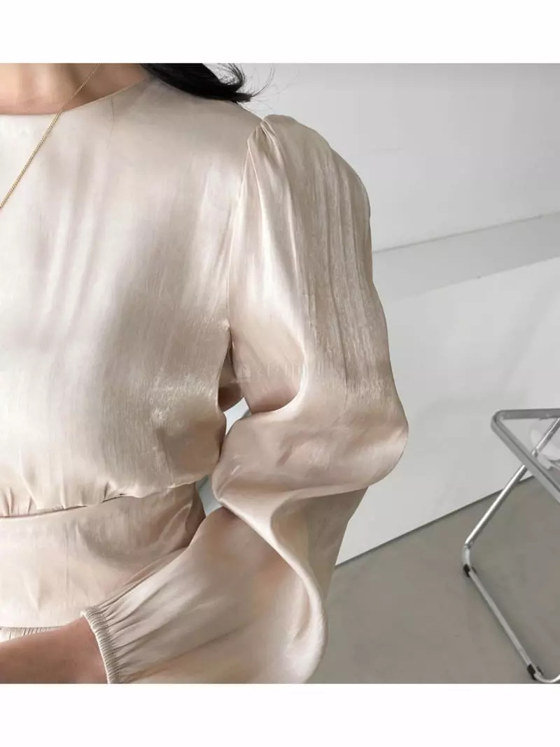 Oneway - Korean Women Fashion - #vintageinspired - Satin One-piece - 2