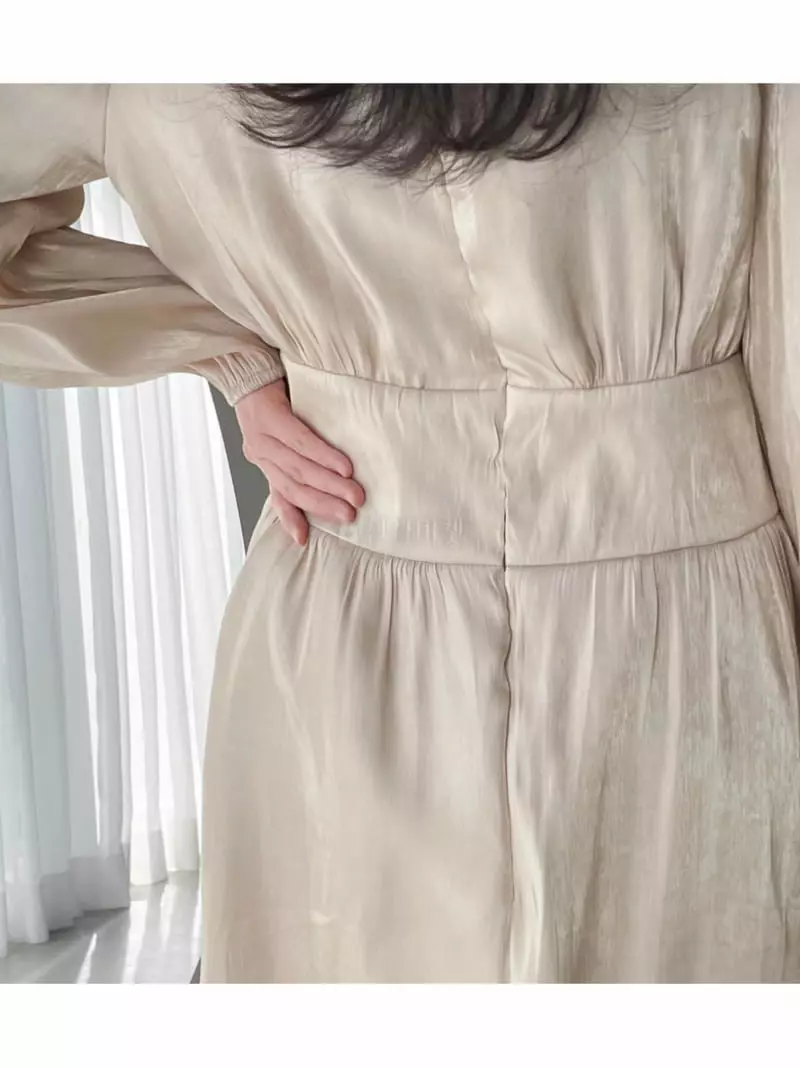 Oneway - Korean Women Fashion - #vintagekidsstyle - Satin One-piece - 3