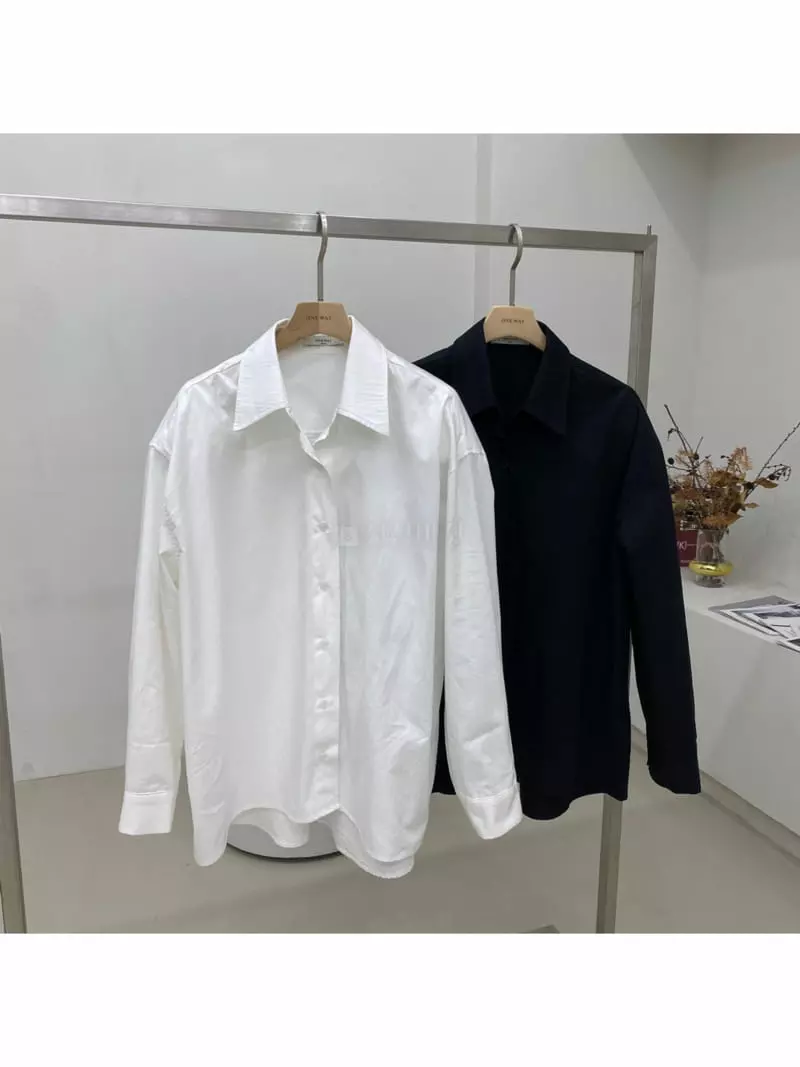 Oneway - Korean Women Fashion - #womensfashion - Boy Fit Pad Shirt - 2