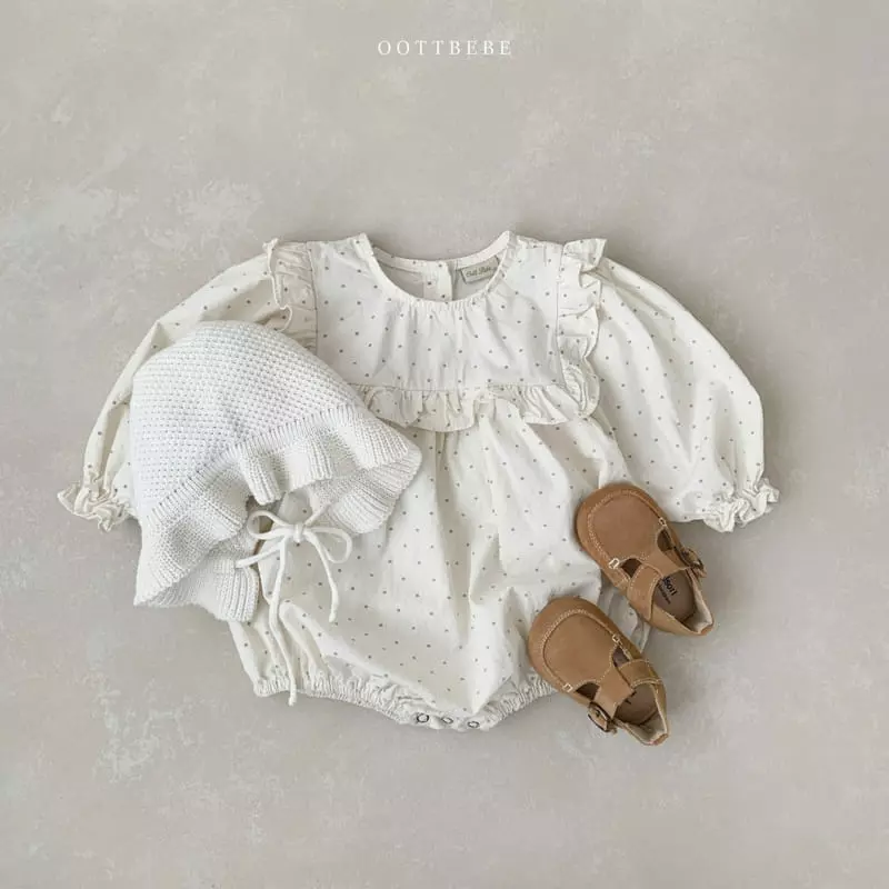 Oott Bebe - Korean Baby Fashion - #babyboutique - Central Frill Bodysuit - 7