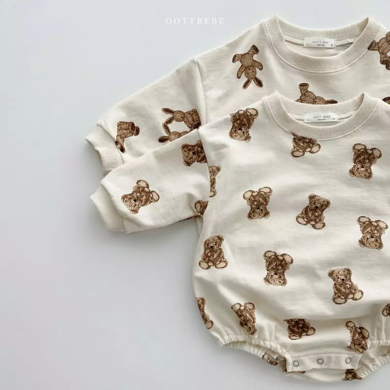 Oott Bebe - Korean Baby Fashion - #babyboutique - Cookie Bear Romper - 9