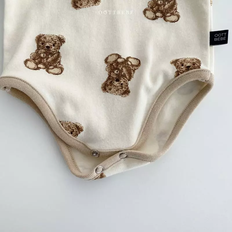 Oott Bebe - Korean Baby Fashion - #babyboutique - Rabbit Bear Romper - 9