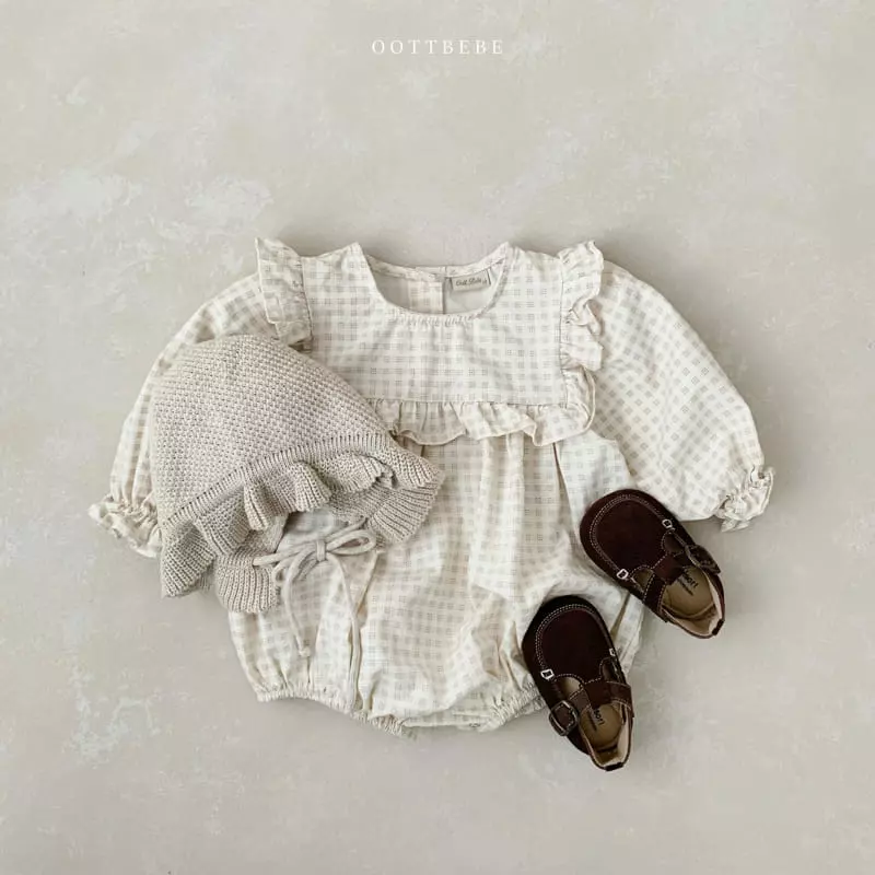 Oott Bebe - Korean Baby Fashion - #babyboutiqueclothing - Central Frill Bodysuit - 8