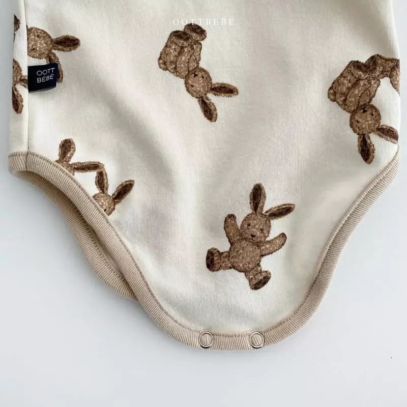 Oott Bebe - Korean Baby Fashion - #babyfashion - Rabbit Bear Romper - 12