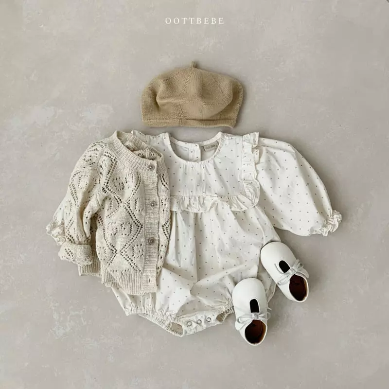 Oott Bebe - Korean Baby Fashion - #babygirlfashion - Central Frill Bodysuit - 12
