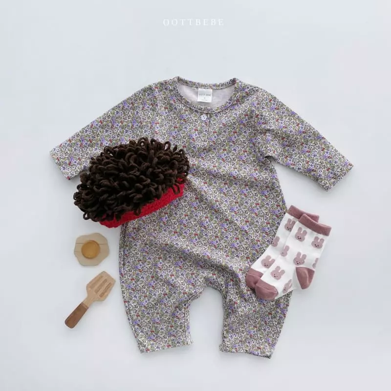 Oott Bebe - Korean Baby Fashion - #babygirlfashion - Flower Pot Bodysuit - 2