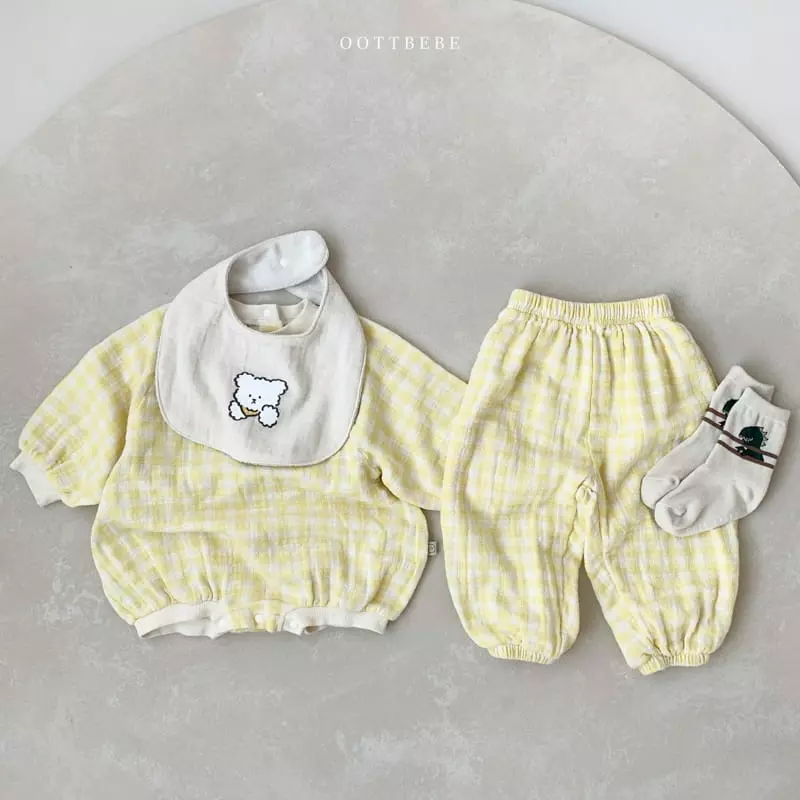 Oott Bebe - Korean Baby Fashion - #babyoninstagram - Check Slub Bodysuit - 12
