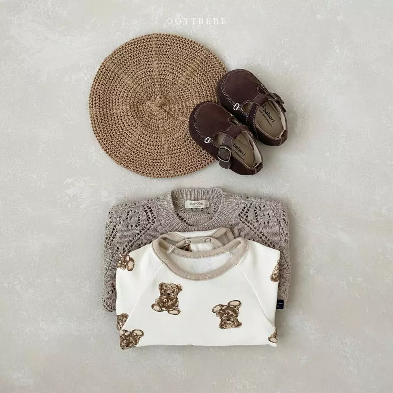 Oott Bebe - Korean Baby Fashion - #babyoutfit - Rabbit Bear Romper - 4