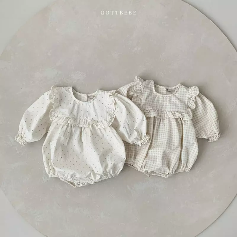 Oott Bebe - Korean Baby Fashion - #babywear - Central Frill Bodysuit - 3