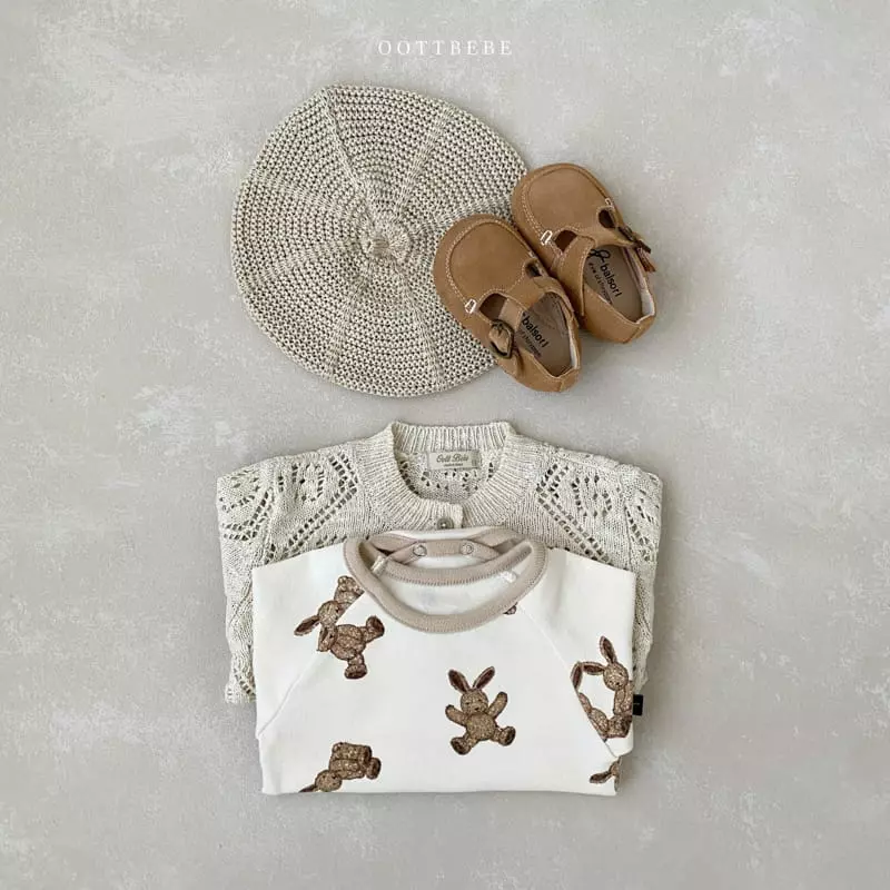 Oott Bebe - Korean Baby Fashion - #babywear - Rabbit Bear Romper - 5
