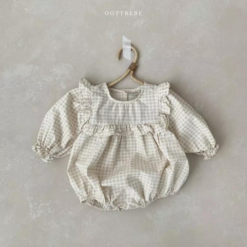 Oott Bebe - Korean Baby Fashion - #onlinebabyshop - Central Frill Bodysuit - 5