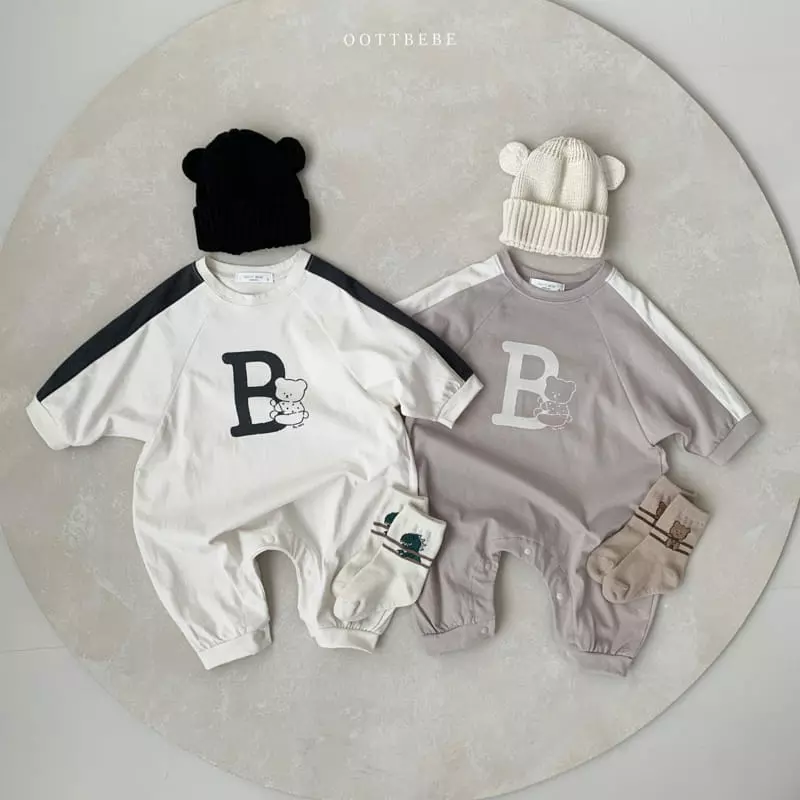 Oott Bebe - Korean Baby Fashion - #onlinebabyshop - Bibi Raglan Bodysuit - 3