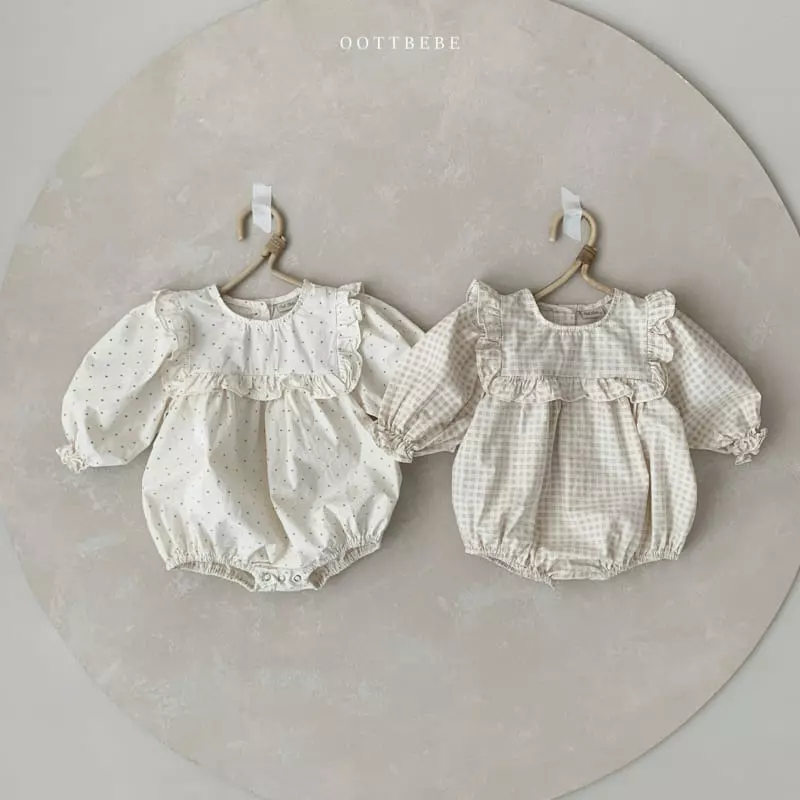 Oott Bebe - Korean Baby Fashion - #smilingbaby - Central Frill Bodysuit - 6