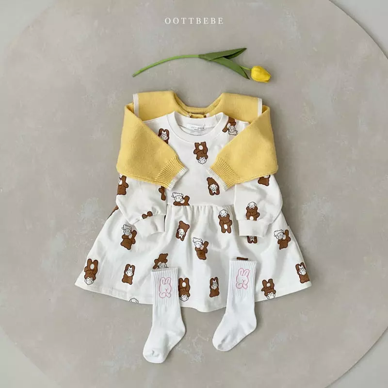 Oott Bebe - Korean Children Fashion - #Kfashion4kids - Oott Bear One-piece - 7