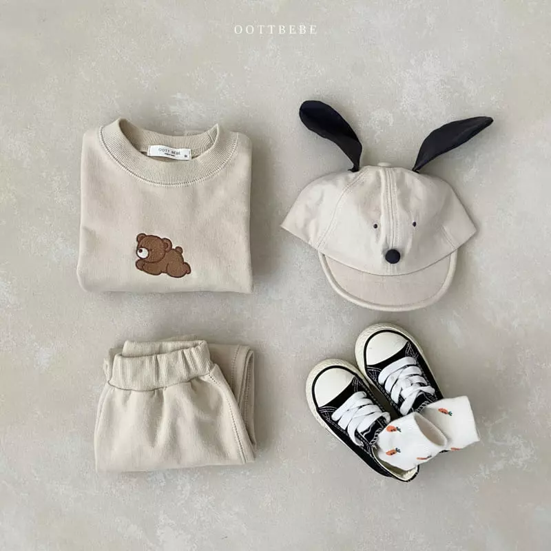 Oott Bebe - Korean Children Fashion - #childofig - Hi Bear Top Bottom Set - 9
