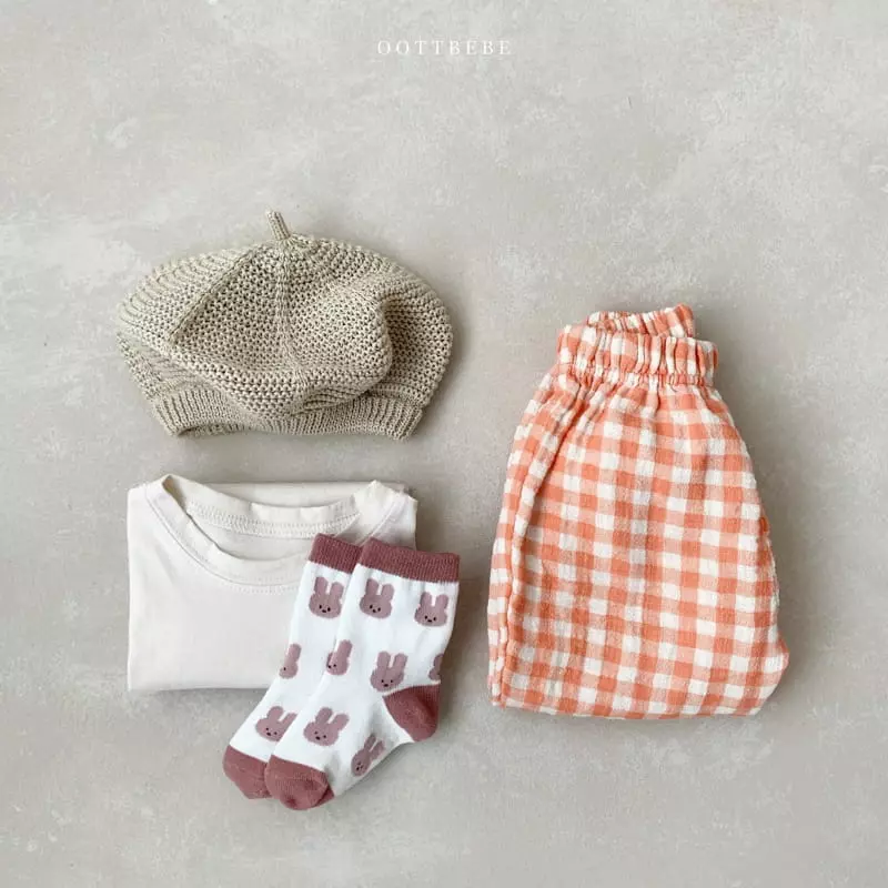 Oott Bebe - Korean Children Fashion - #childrensboutique - Spring Check Slacks - 6
