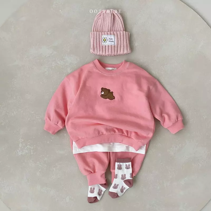 Oott Bebe - Korean Children Fashion - #designkidswear - Hi Bear Top Bottom Set - 11