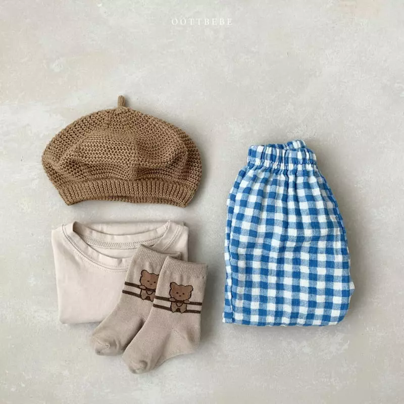 Oott Bebe - Korean Children Fashion - #designkidswear - Spring Check Slacks - 7