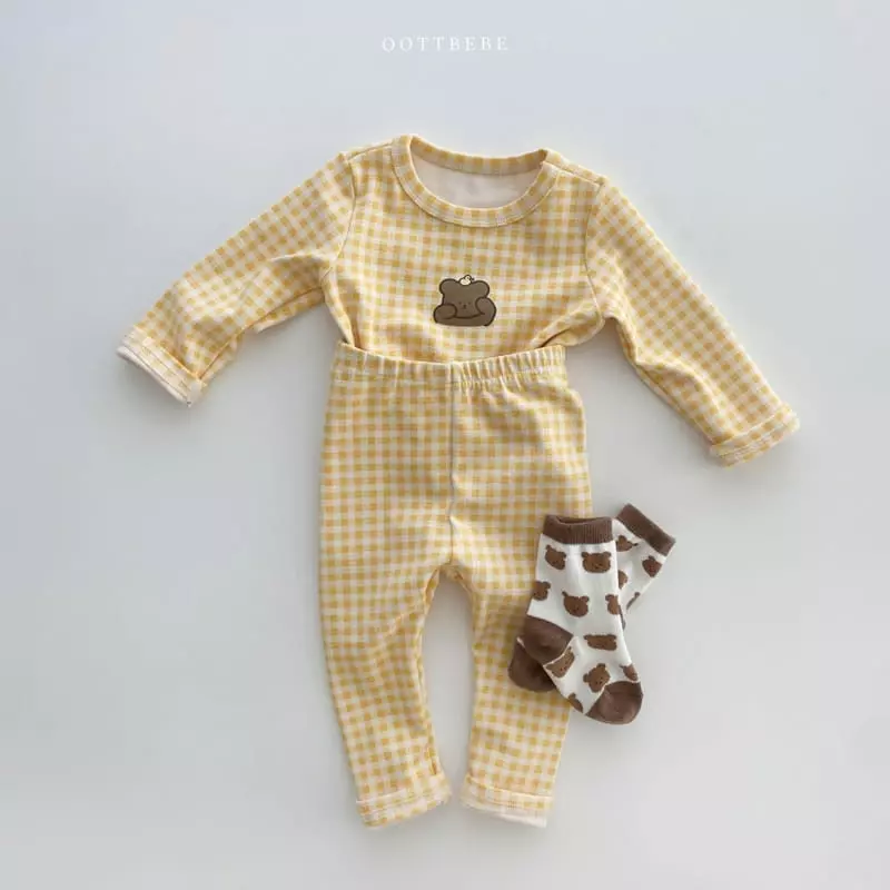 Oott Bebe - Korean Children Fashion - #designkidswear - Juju Check Easywear Set - 6