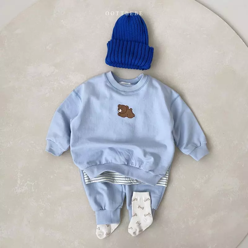 Oott Bebe - Korean Children Fashion - #discoveringself - Hi Bear Top Bottom Set - 12