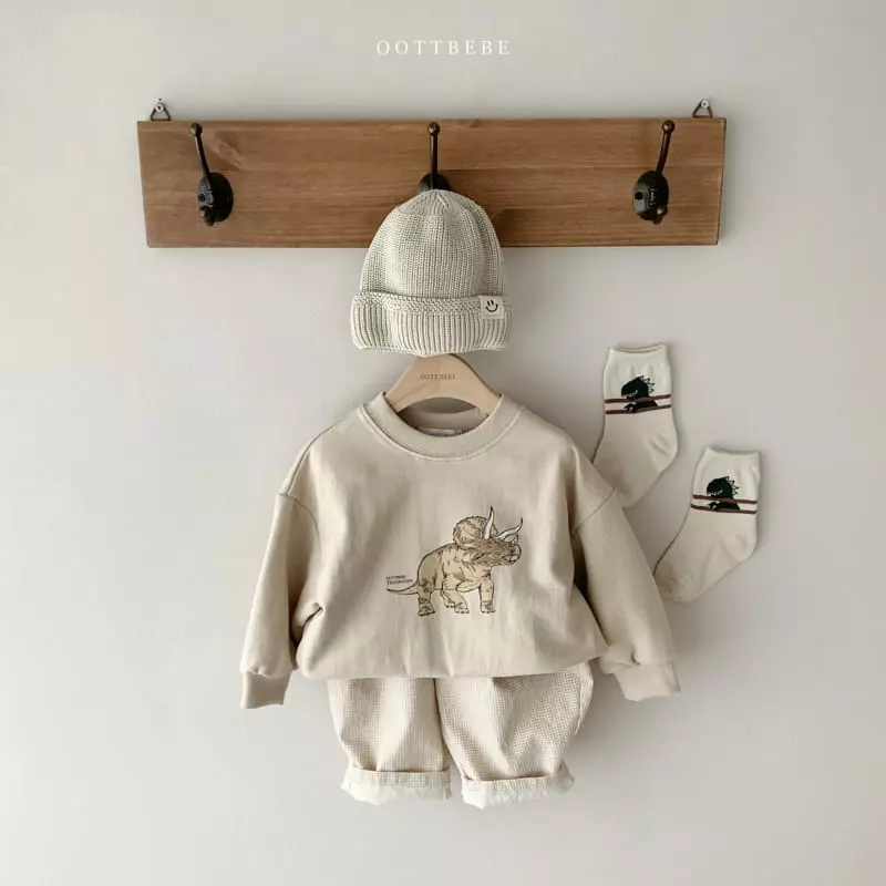 Oott Bebe - Korean Children Fashion - #fashionkids - Spring Dino Sweatshirt - 6