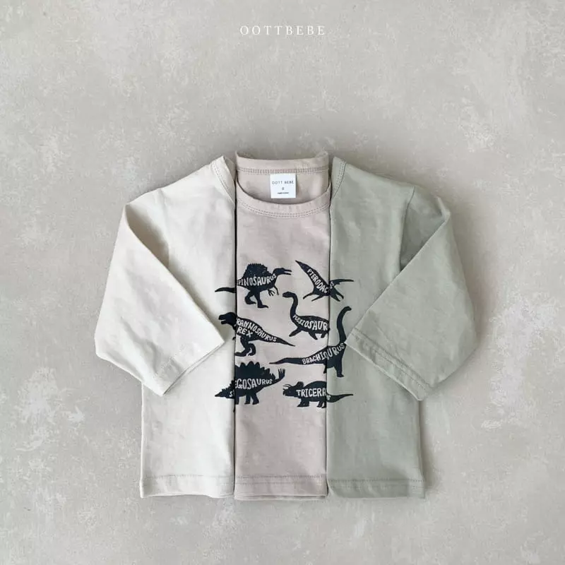 Oott Bebe - Korean Children Fashion - #fashionkids - Dino Friends Tee - 5