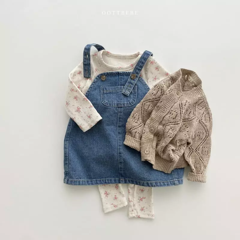 Oott Bebe - Korean Children Fashion - #fashionkids - Waffle Flower Easywear - 11