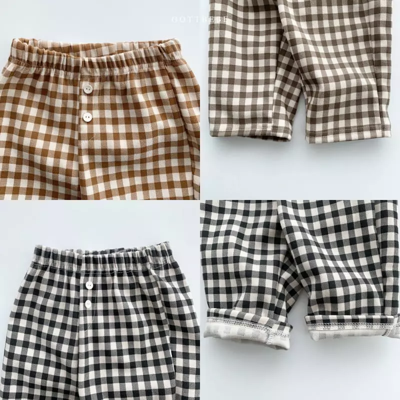 Oott Bebe - Korean Children Fashion - #kidsshorts - Vans Check Pants - 8