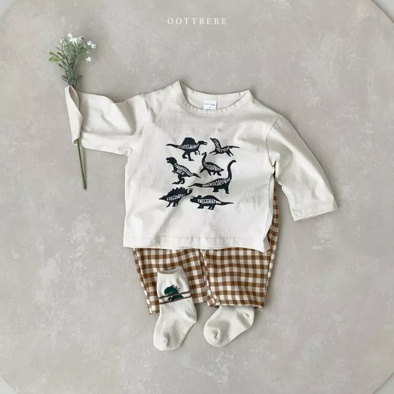 Oott Bebe - Korean Children Fashion - #kidsshorts - Dino Friends Tee - 6