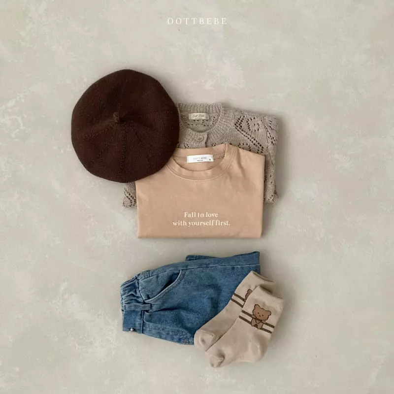 Oott Bebe - Korean Children Fashion - #kidsshorts - Fall In Love Silket Tee - 5