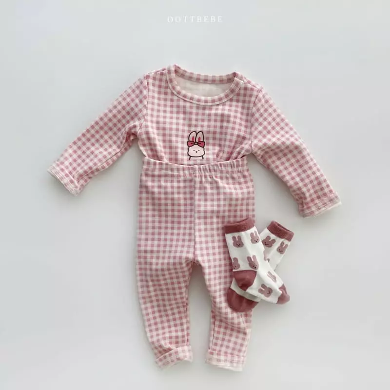 Oott Bebe - Korean Children Fashion - #kidsshorts - Juju Check Easywear Set - 9