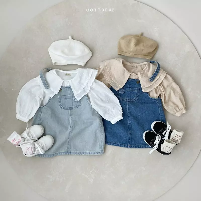 Oott Bebe - Korean Children Fashion - #kidsstore - Pom Pom Collar Blouse - 11