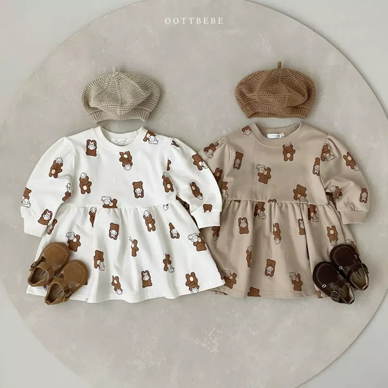 Oott Bebe - Korean Children Fashion - #kidzfashiontrend - Oott Bear One-piece - 6