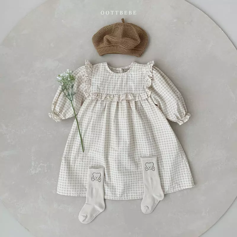 Oott Bebe - Korean Children Fashion - #kidzfashiontrend - Central Frill One-piece - 2