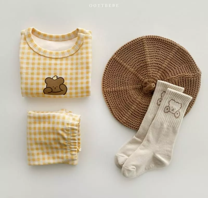 Oott Bebe - Korean Children Fashion - #kidzfashiontrend - Juju Check Easywear Set - 11