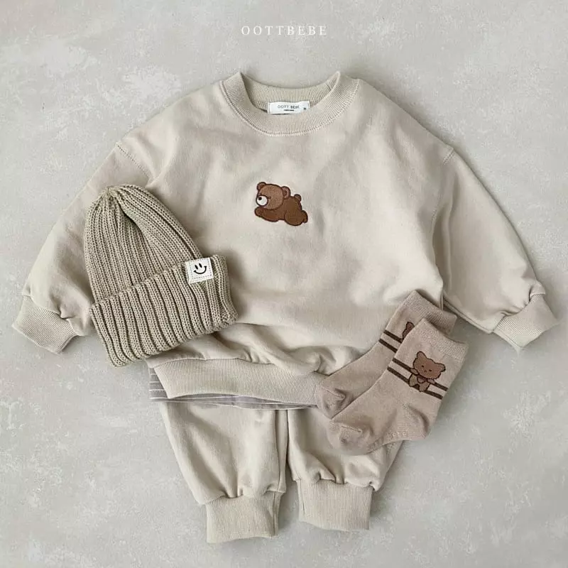 Oott Bebe - Korean Children Fashion - #magicofchildhood - Hi Bear Top Bottom Set - 4
