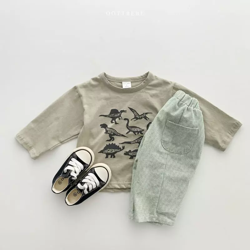 Oott Bebe - Korean Children Fashion - #minifashionista - Dino Friends Tee - 12