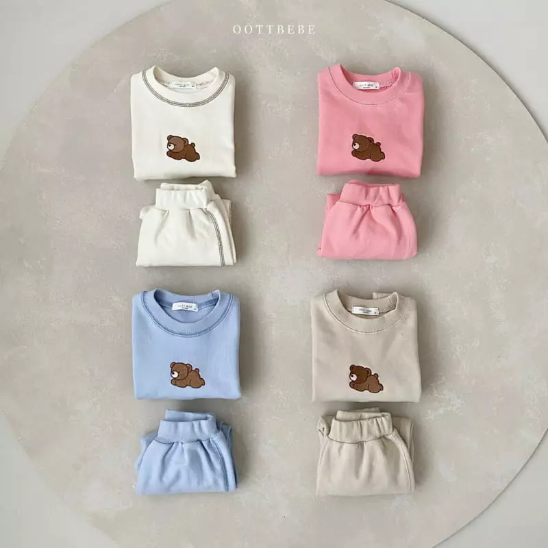 Oott Bebe - Korean Children Fashion - #prettylittlegirls - Hi Bear Top Bottom Set - 5
