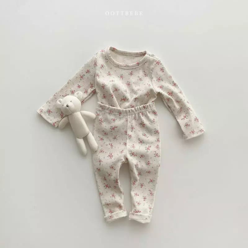 Oott Bebe - Korean Children Fashion - #prettylittlegirls - Waffle Flower Easywear - 5