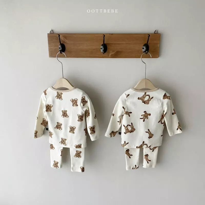 Oott Bebe - Korean Children Fashion - #prettylittlegirls - Rabbit Bear Easywear - 3