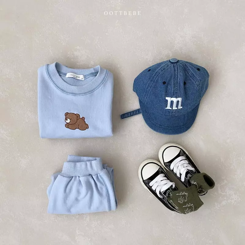 Oott Bebe - Korean Children Fashion - #stylishchildhood - Hi Bear Top Bottom Set - 8